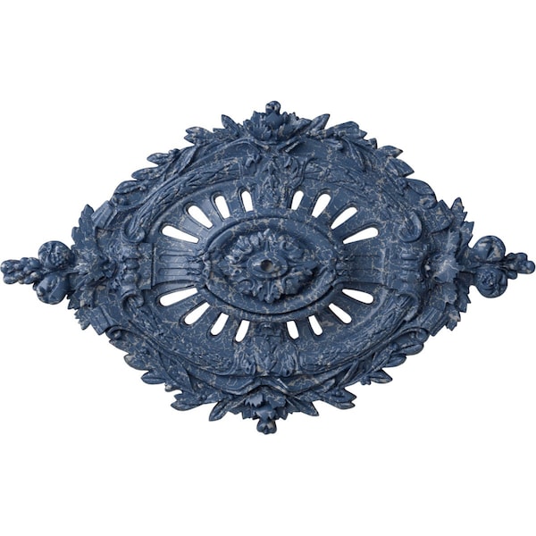 Ekena Millwork Antonio Ceiling Medallion, Hand-Painted Americana Crackle, 35 7/8"W x 22 1/2"H x 4 3/8"P CM35X22ANAMC - main